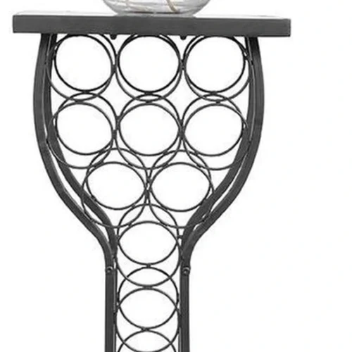 Unyqoos ® Flessenhouder van Metaal met Marmeren Afwerking voor Wijnliefhebbers - 11 Flessen Capaciteit