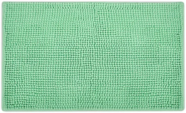 Unyqoos® Zachte Lichtgroene Badmat met Antislip Chenille Ontwerp voor Comfort en Veiligheid in de Badkamer