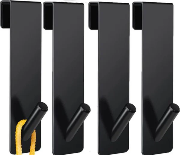 Unyqoos ® Innovatieve Roestvrij Stalen Douchehaken Set van 4 met Bescherming voor Douchewand en Badkamer