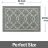 Unyqoos® Stijlvolle en Veilige Antislip Deurmat voor Binnengebruik met Laag Profiel, Groen 50 x 80 cm