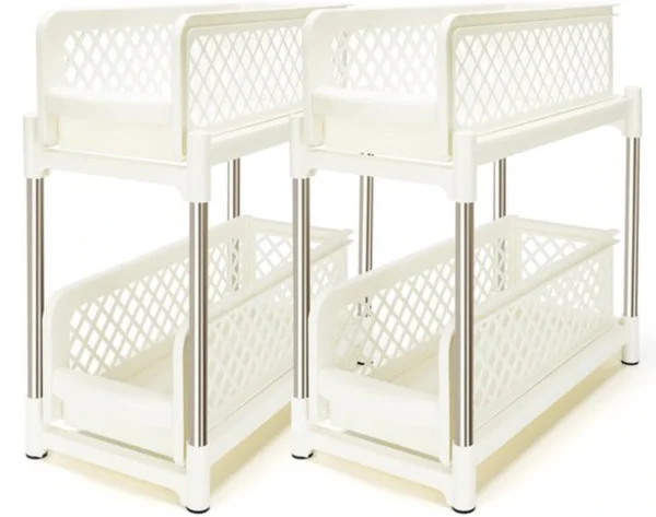 Unyqoos ® Uitbreidbare Organizerset voor Optimale Opbergruimte in Keuken en Badkamer