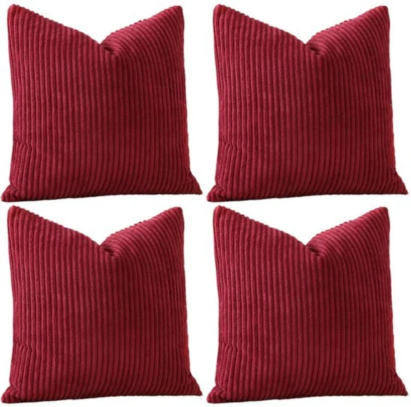 P-87213230410213-20260406110310.webp Unyqoos ® Set van 4 Luxe Corduroy Kussenslopen voor Stijlvolle en Comfortabele Interieurdecoratie