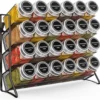 Unyqoos® Kruidenrek van Metaal met Drie Lagen voor Optimaal Gebruik in de Keuken, Geschikt voor Kruidenpotjes