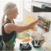 Unyqoos® Kruidenrek van Metaal met Drie Lagen voor Optimaal Gebruik in de Keuken, Geschikt voor Kruidenpotjes