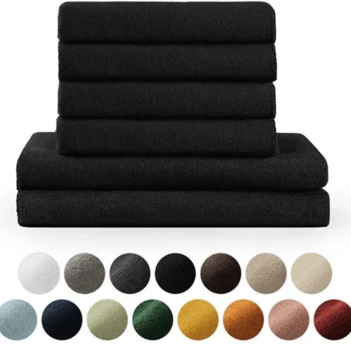 P-87213230410830-20260405185153.webp Unyqoos ® Luxueuze 4-delige Handdoekenset van Hoogwaardig Katoen - Zacht, Absorberend en Huidvriendelijk