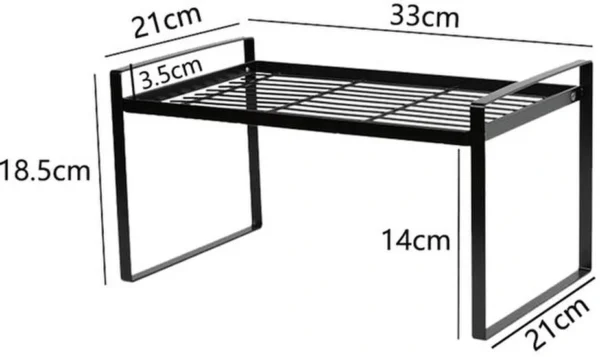 Unyqoos ® Praktische Metalen Plankorganizer voor Keuken en Badkamer met Antisliplaag
