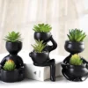 Unyqoos ® Creatieve Miniatuur Kamerplanten in Unieke Menselijke Vormen – Set van 3