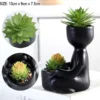 Unyqoos ® Creatieve Miniatuur Kamerplanten in Unieke Menselijke Vormen – Set van 3
