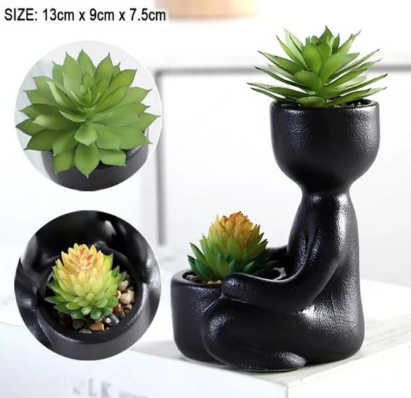 Unyqoos ® Creatieve Miniatuur Kamerplanten in Unieke Menselijke Vormen – Set van 3