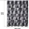 Unyqoos® Sneldrogend Polyester Douchegordijn met Driehoekig Patroon en Verzwaarde Zoom voor Badkamer