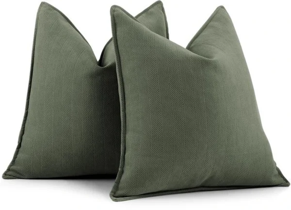 Unyqoos ® Zachte Chenille Sierkussenslopen voor Luxueuze Woon- en Slaapkamerdecoratie, Set van 2, 50 x 50 cm