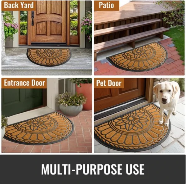 Unyqoos ® Veilige en Halfronde Antislip Deurmat voor Binnen en Buiten