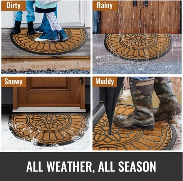 Unyqoos ® Veilige en Halfronde Antislip Deurmat voor Binnen en Buiten