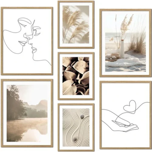 Unyqoos ® Stijlvolle Boho Poster Set van 7 voor Woon- en Slaapkamer Decoratie