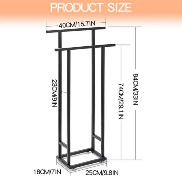 Unyqoos ® Stijlvolle Vrijstaande Handdoekhouder met Twee Hoogte-opties voor Badkamer en Keuken