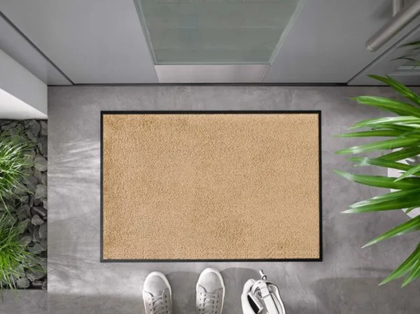 Unyqoos ® Wasbare en Stijlvolle Deurmat voor Binnen en Buiten - Sahara Beige 60 x 90 cm
