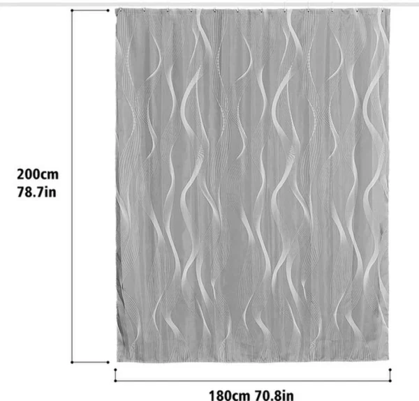 Unyqoos® Stijlvol Polyester Douchegordijn met Inspringringen en Verzwaarde Zoom voor Badkamer