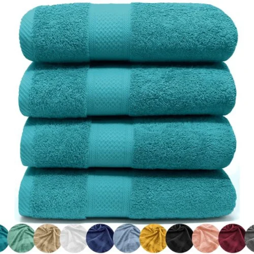 P-87213230445960-20260405185309.webp Unyqoos ® Zacht en Luxe Handdoekenset van Hoogwaardige Kwaliteit, 4 Stuks, 50x90 cm, 100% Katoen, Oeko-TEX® Gecertificeerd