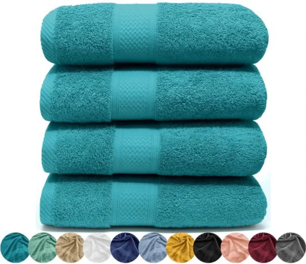 Unyqoos ® Zacht en Luxe Handdoekenset van Hoogwaardige Kwaliteit, 4 Stuks, 50x90 cm, 100% Katoen, Oeko-TEX® Gecertificeerd