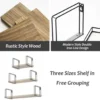 Unyqoos ® Stijlvolle Houten Wandplank Set van 3 voor Diverse Ruimtes in Huis