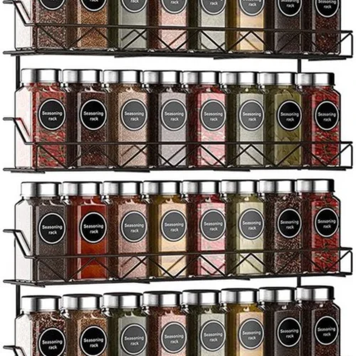 P-87213230459440-20260406101859.webp Unyqoos® Ruime Metalen Kruidenrek Set met Drie Niveaus voor Wandmontage in Keuken en Badkamer