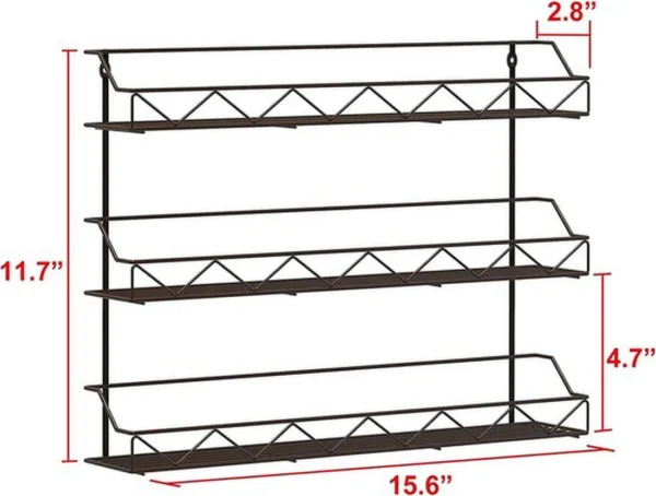 P-87213230459442-20260406101913.webp Unyqoos® Ruime Metalen Kruidenrek Set met Drie Niveaus voor Wandmontage in Keuken en Badkamer