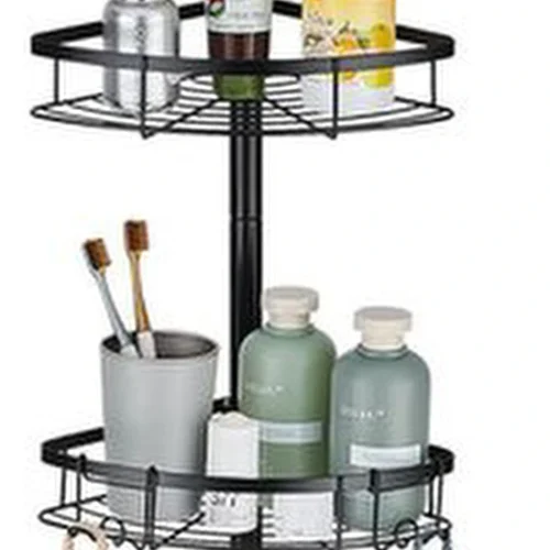 Unyqoos ® Verstelbare Hoek Douche Organizer met Uitschuifbare Stang en Vier Opbergmanden