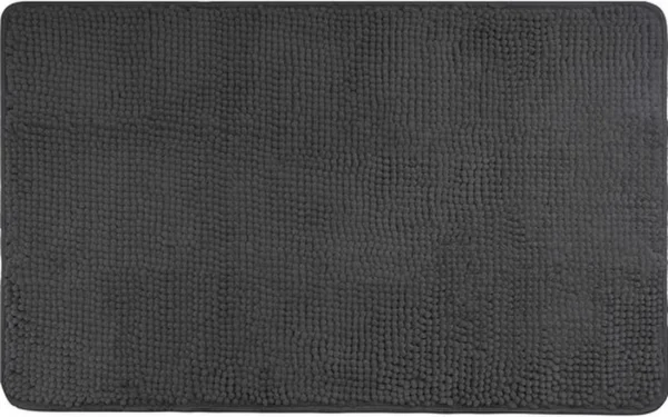 Unyqoos® Superzachte Chenille Badmat met Antislip en Geschikt voor Vloerverwarming, 50 x 80 cm, Antraciet