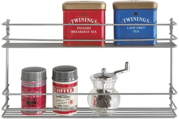 Unyqoos® Kruidenrek voor Keuken met Twee Lagen en Roestbestendige Coating, Ideaal voor Specerijen en Sauzen