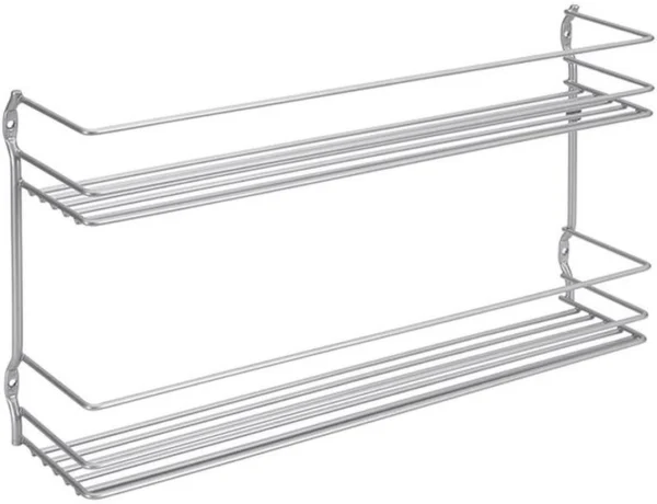Unyqoos® Kruidenrek voor Keuken met Twee Lagen en Roestbestendige Coating, Ideaal voor Specerijen en Sauzen