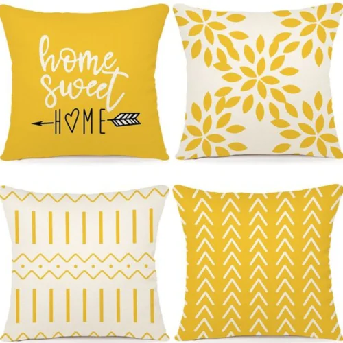 P-87213230469030-20260406110624.webp Unyqoos ® Set van 4 Luxe Linnen Kussenhoezen voor Slaapkamer, Woonkamer en Tuin in 40x40cm Formaat