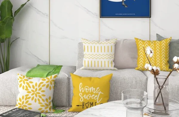 Unyqoos ® Set van 4 Luxe Linnen Kussenhoezen voor Slaapkamer, Woonkamer en Tuin in 40x40cm Formaat