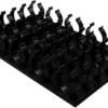 Unyqoos® Kruidenorganizer met Zelfklevende Strips en Clips voor Keukenkast, Zwart, 6 Stroken voor 30 Specerijen