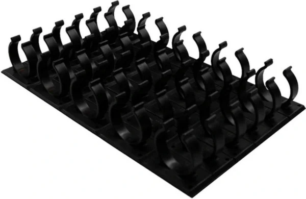 Unyqoos® Kruidenorganizer met Zelfklevende Strips en Clips voor Keukenkast, Zwart, 6 Stroken voor 30 Specerijen