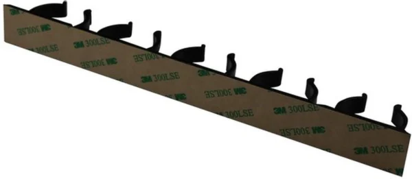 Unyqoos® Kruidenorganizer met Zelfklevende Strips en Clips voor Keukenkast, Zwart, 6 Stroken voor 30 Specerijen