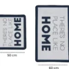 Unyqoos® Zachte en Absorberende Badkamermat Set met Antislip Onderkant in Zwart-Wit Ontwerp