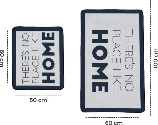 Unyqoos® Zachte en Absorberende Badkamermat Set met Antislip Onderkant in Zwart-Wit Ontwerp