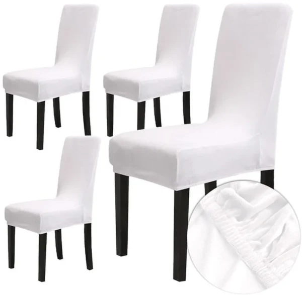 Unyqoos ® Set van 4 Luxe Fluwelen Stretch Stoelhoezen voor Diverse Gelegenheden, Eetkamerstoelen en Meer