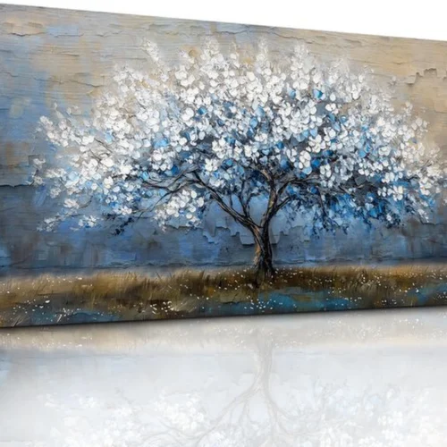P-87213230473990-20260406123612.webp Unyqoos® Tijdloze Elegantie: Grote Blauwwitte Bloemenkunst op Canvas voor Elke Ruimte