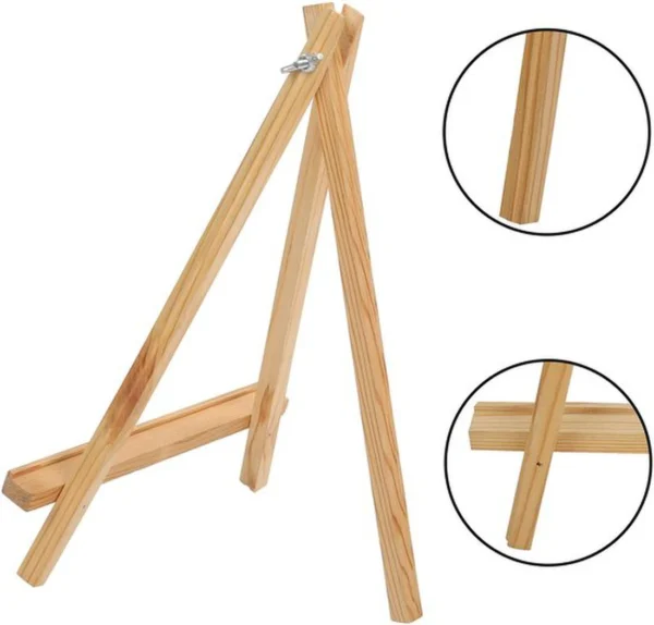 Unyqoos ® Multifunctionele Houten Tafelezels voor Kunst en Fotopresentaties - Set van 4 Stuks