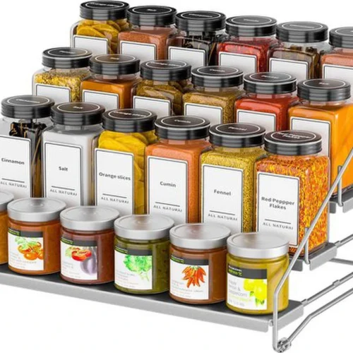 Unyqoos ® Kruidenrek met Vier Verstelbare Niveaus voor Optimale Keukenorganisatie