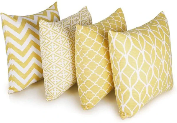 Unyqoos ® Stijlvolle Set van 4 Decoratieve Kussenovertrekken voor Woonkamerbank, 45 x 45 cm