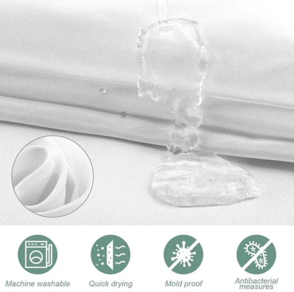 P-87213230484193-20260403084452.webp Unyqoos® Elegant Wit Douchegordijn Waterafstotend en Schimmelbestendig voor Bad en Douche 180x180 cm