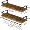 Unyqoos ® Stijlvolle Zwevende Wandplanken Set met Handdoekhouder voor Diverse Ruimtes