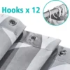 Unyqoos® Verstelbaar Polyester Douchegordijn met Verzwaarde Zoom en Sneldrogende Eigenschappen voor Badkamerinrichting