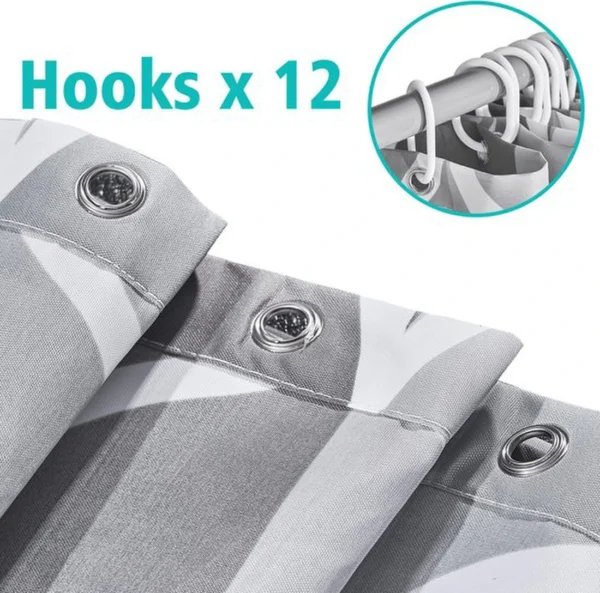 Unyqoos® Verstelbaar Polyester Douchegordijn met Verzwaarde Zoom en Sneldrogende Eigenschappen voor Badkamerinrichting