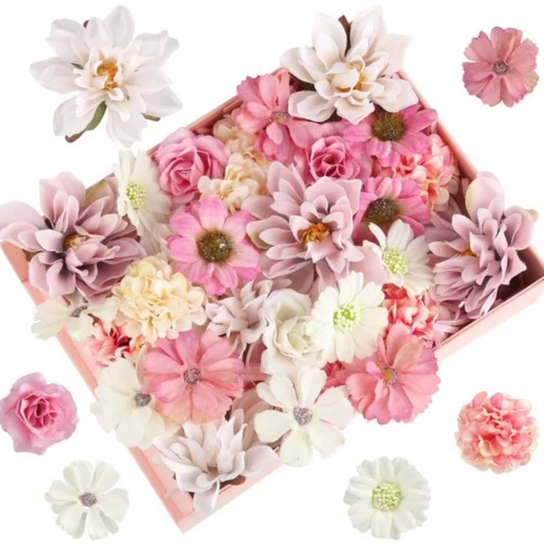 Unyqoos ® Kleurrijke Set Kunstbloemen voor Creatieve Doe-Het-Zelf Projecten en Decoraties