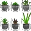 Unyqoos ® Zesdelige Set van Levensechte Miniatuur Kunstplanten voor Stijlvolle Binnenhuisdecoratie