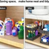 Unyqoos® Multifunctioneel Tweelaags Onderkast Organizer Rek voor Keuken en Badkamer