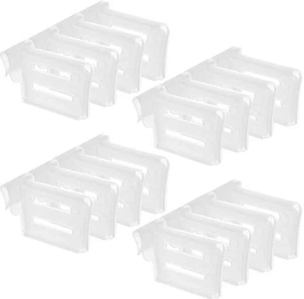 Unyqoos® 16-delige set verstelbare koelkastorganizers voor efficiënte opslag en orde